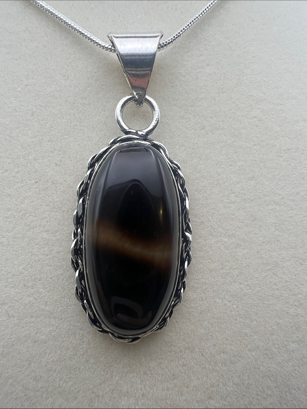 Botswana Agate Pendant Necklace